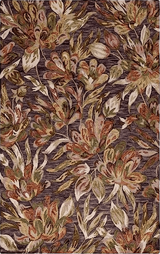 SAFAVIEH Blossom Collection Area Rug - 8' x 10', Purple & Sage, Handmade French Country Floral Wool, Ideal for High Traffic Areas in Living Room, Bedroom (BLM462V)