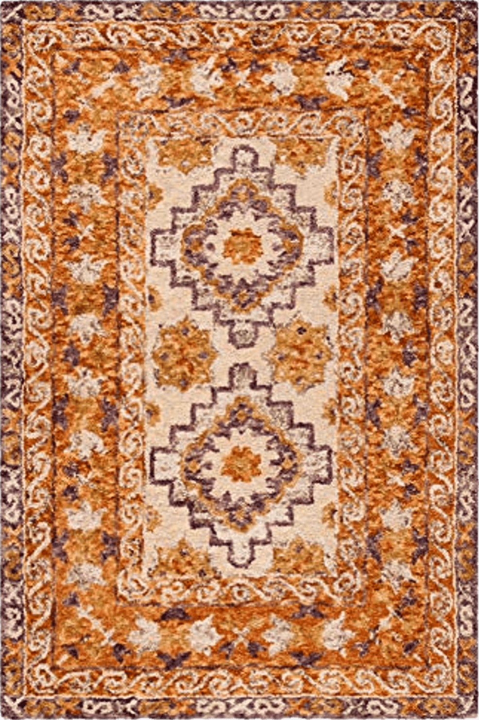 SAFAVIEH Aspen Collection Area Rug - 6' x 9', Brown & Purple, Handmade Southwestern Tribal Wool, Ideal for High Traffic Areas in Living Room, Bedroom (APN127T)