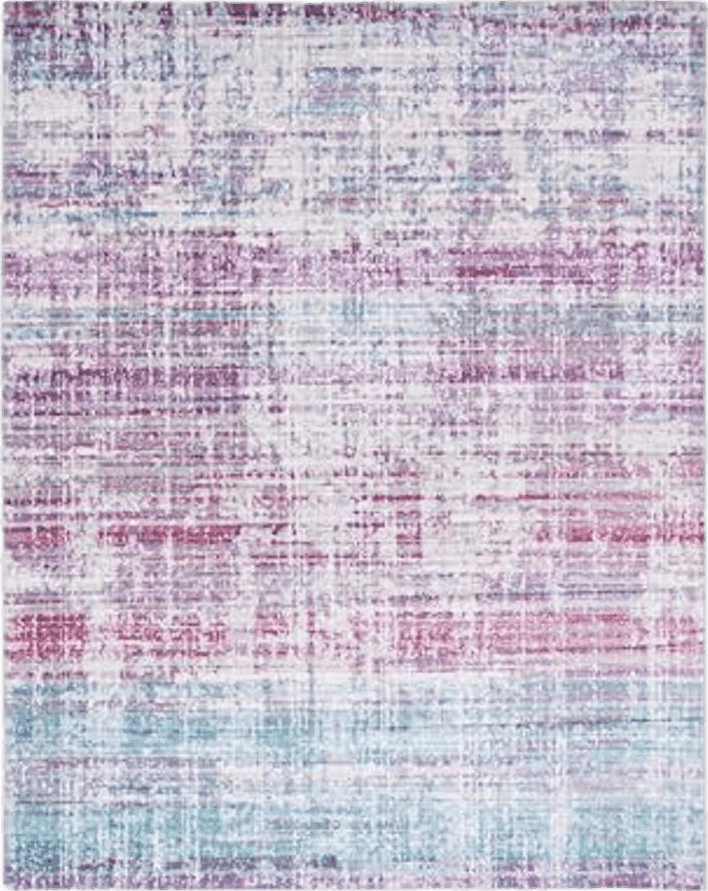 6x9 SAFAVIEH Skyler Collection 6' x 9' Silver/Purple SKY183V Modern Abstract Non-Shedding Living Room Dining Bedroom Area Rug