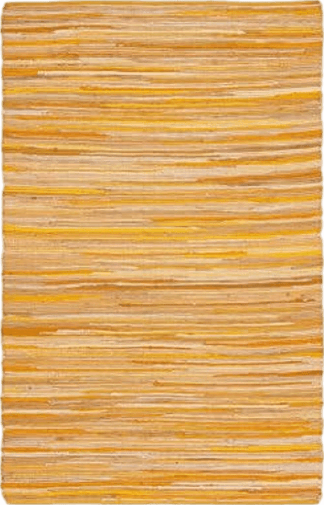 SAFAVIEH Rag Rug Collection Area Rug - 5' x 8', Yellow & Multi, Handmade Boho Stripe Cotton, Ideal for High Traffic Areas in Living Room, Bedroom (RAR130H)