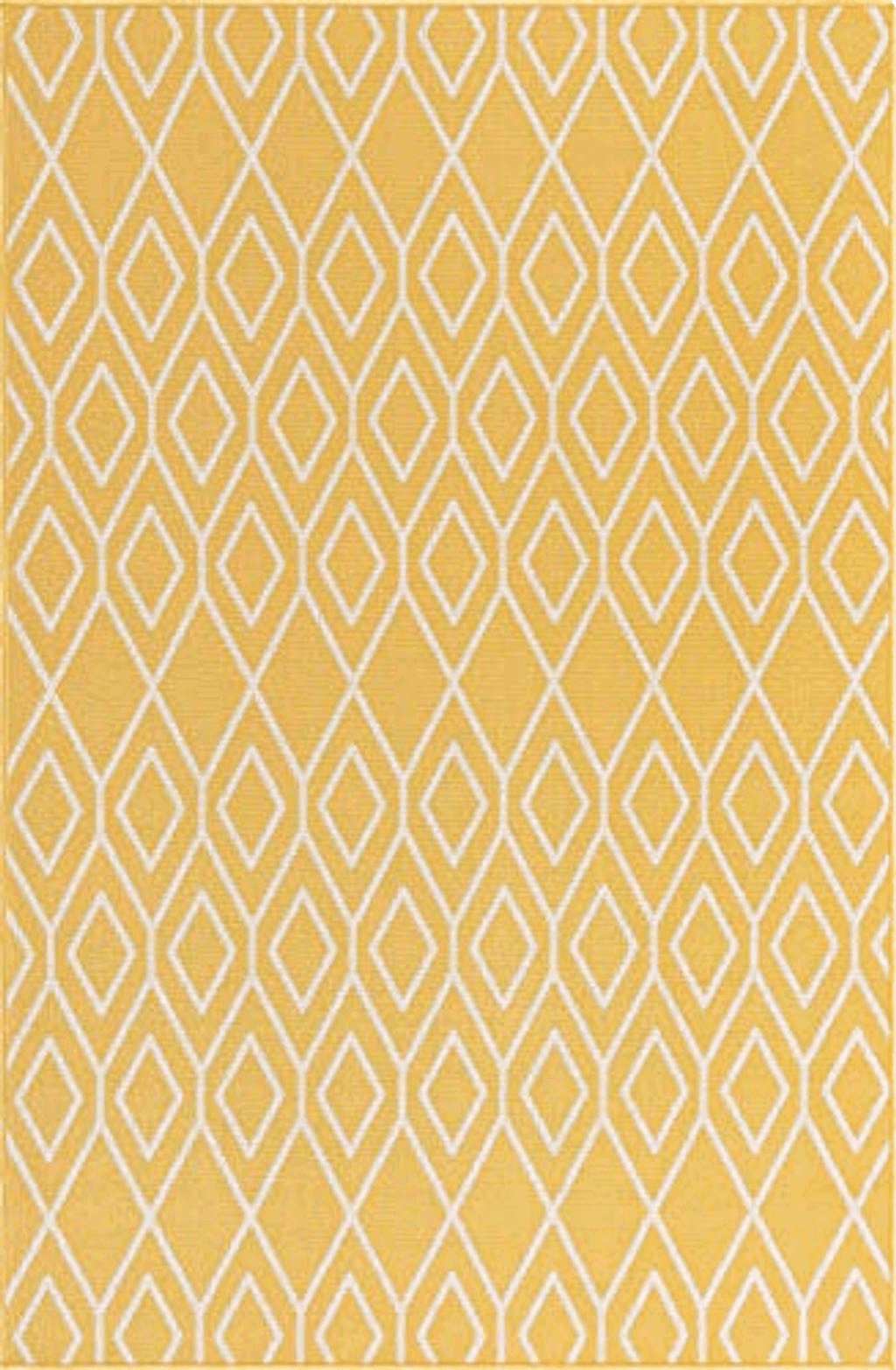 6x9 Jill Zarin Outdoor Collection Area Rug - Turks and Caicos (6' x 9' Rectangle Yellow Ivory/Ivory)