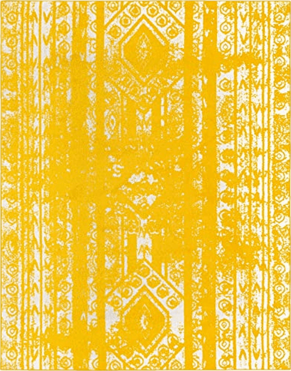 Unique Loom Lennon Collection Area Rug - Zal (7' 10" x 10' Rectangle, Yellow/ Ivory)