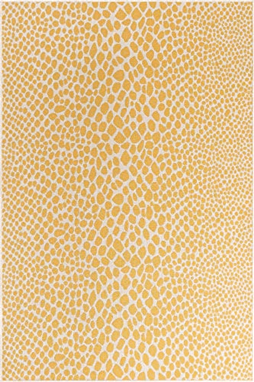 Unique Loom Jill Zarin Outdoor Collection Area Rug - Cape Town (6' x 9' Rectangle Yellow Ivory/Ivory)