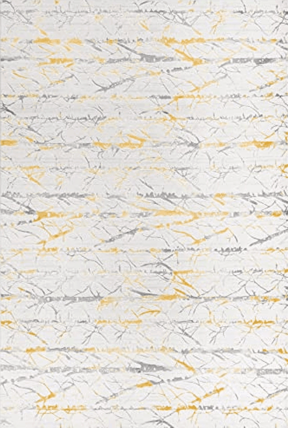 Unique Loom Finsbury Collection Area Rug - Anne (6' 1" x 9' Rectangle, Yellow and Gray/ Ivory)