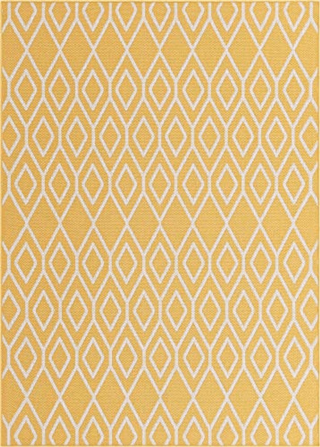 Jill Zarin Outdoor Collection Area Rug - Turks and Caicos (5' 3" x 8' Rectangle Yellow Ivory/Ivory)