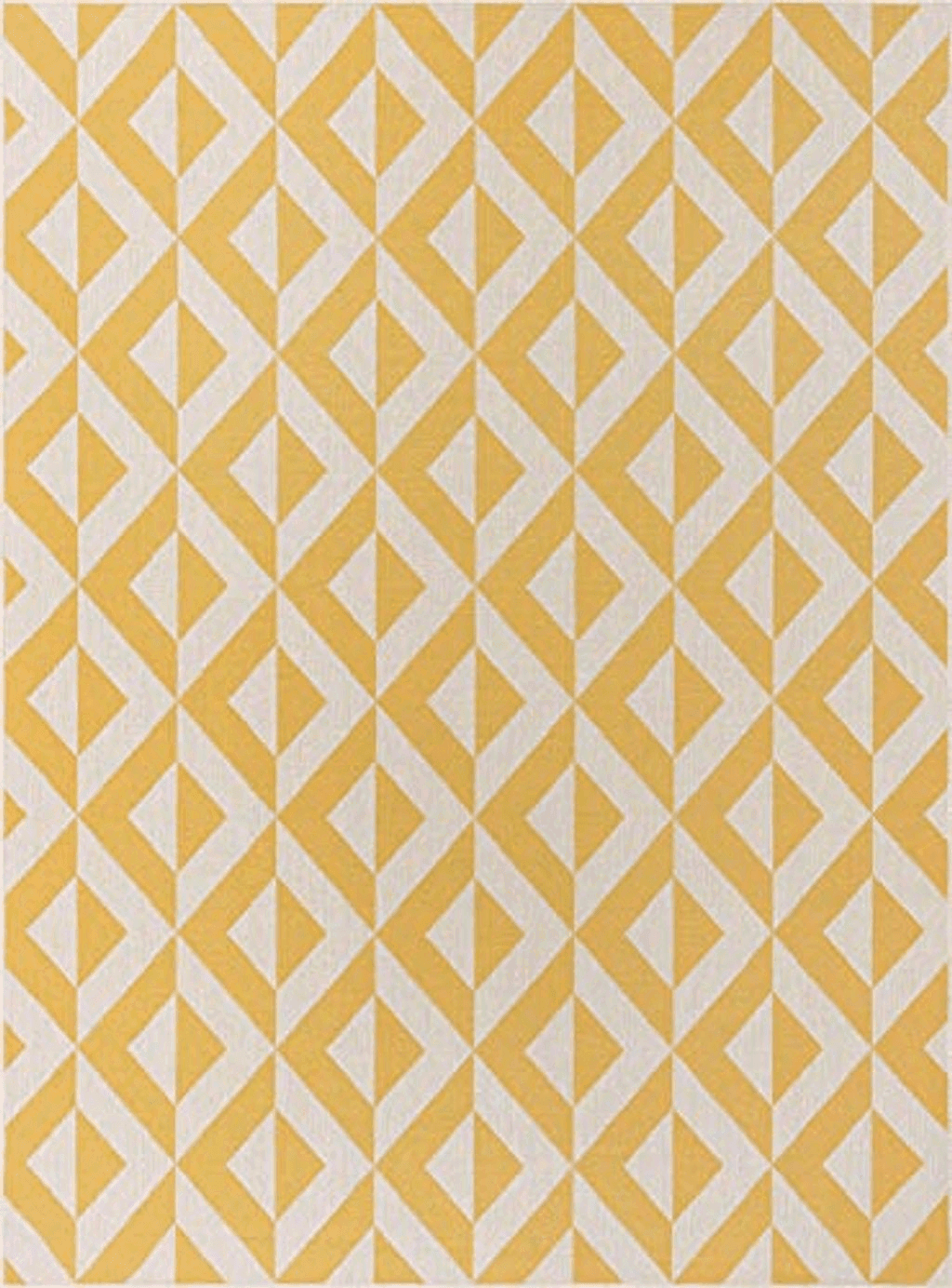 Unique Loom Jill Zarin Outdoor Collection Area Rug - Napa (9' x 12' Rectangle, Yellow/ Ivory)