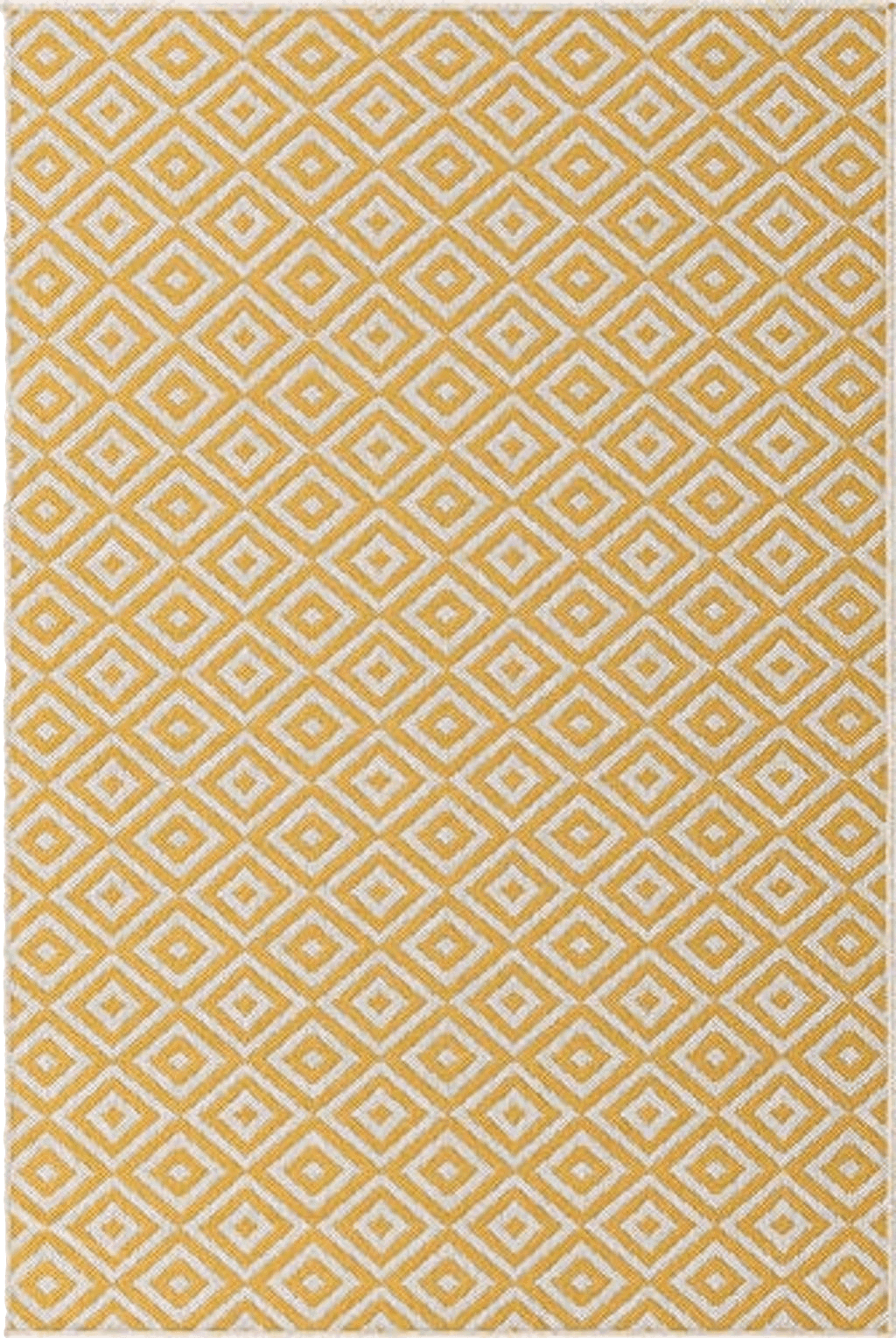 4x6 Unique Loom Outdoor Collection Area Rug - Costa Rica (4' 1' x 6' 1' Rectangle, Yellow Ivory/ Ivory)