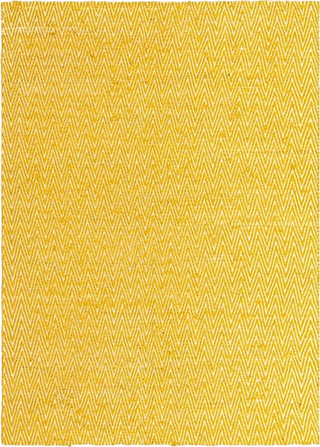 Unique Loom Chindi Chevron Collection Area Rug - Claire (8' x 11' Rectangle, Yellow/ Ivory)