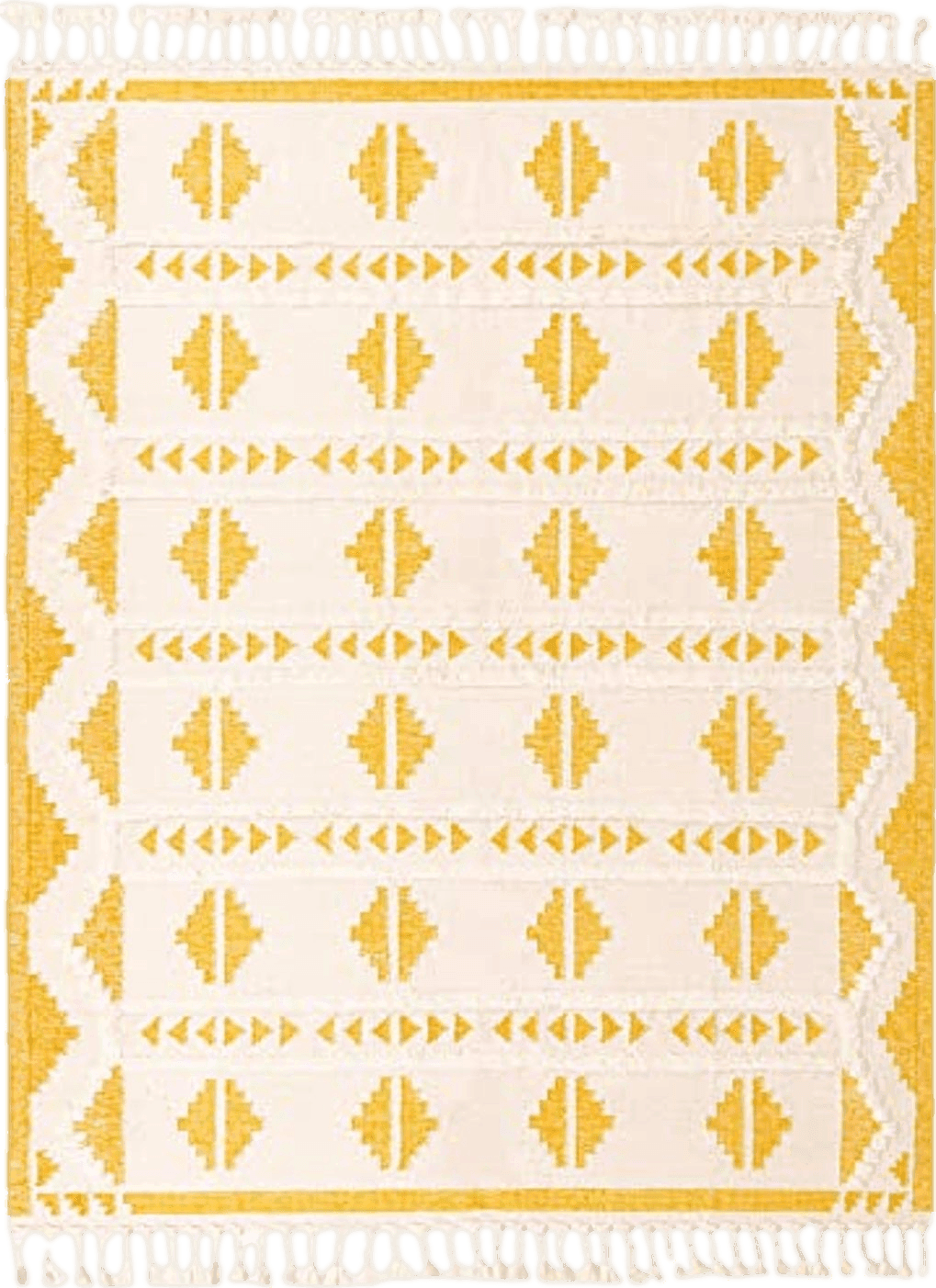 Unique Loom Mesa Collection Area Rug - Maricopa (8' x 10' Rectangle, Yellow and White)