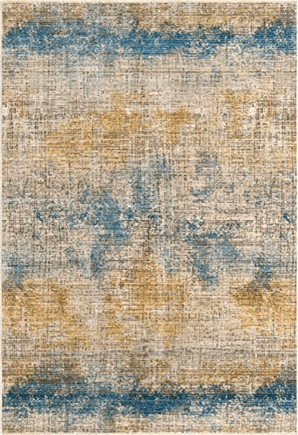 6x9 Unique Loom Deepa Collection Area Rug - Whane (Rectangular 6' 0" x 8' 9", Blue Ivory/ Yellow)