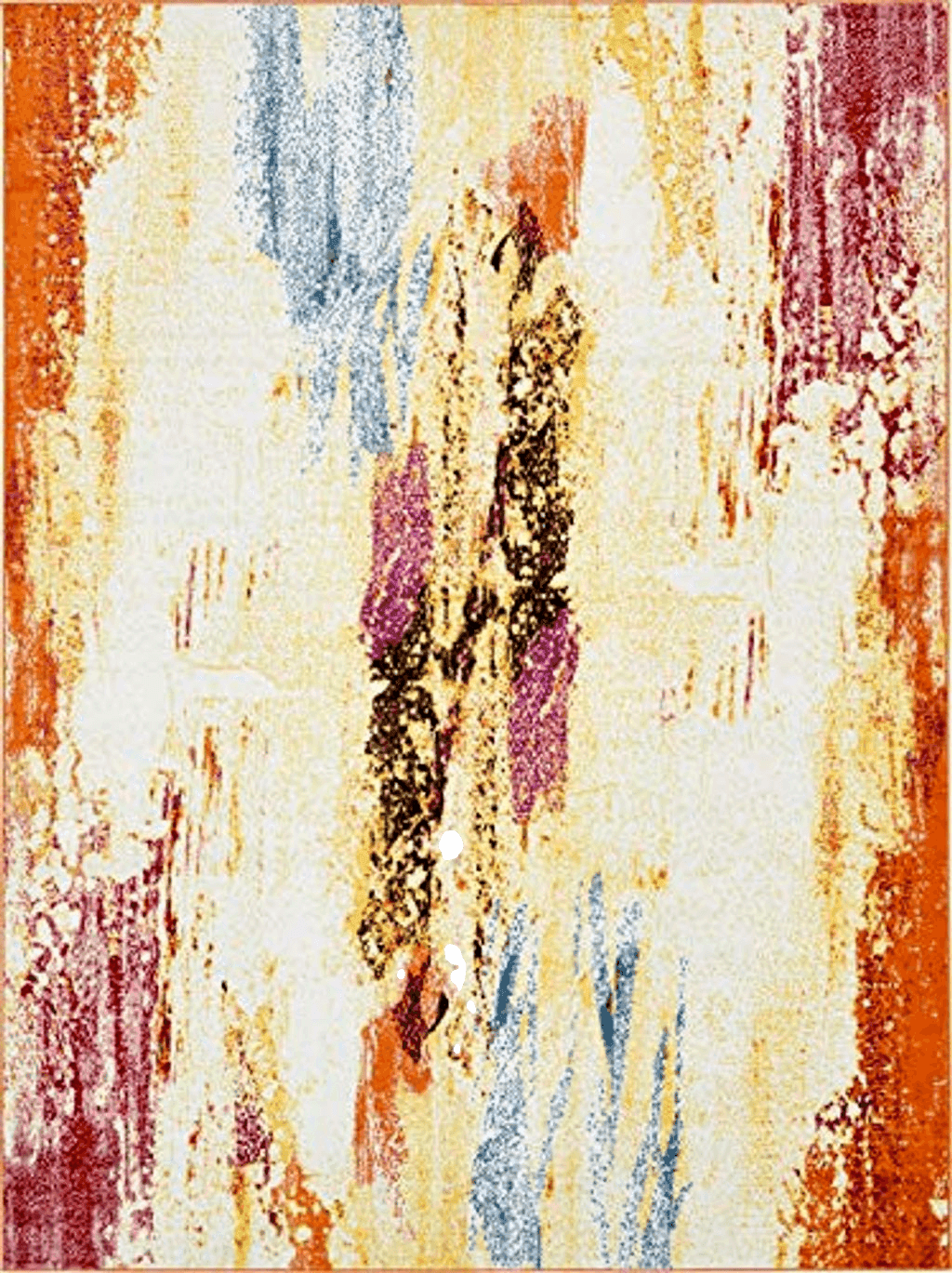 9x12 SAFAVIEH Metro Collection Modern Abstract Weathered Watercolor Area Rug, 9' 0" x 12' 0", Ivory/Yellow