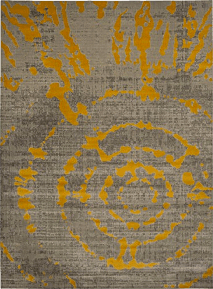 SAFAVIEH Porcello Collection Area Rug - 8'2" x 11', Light Grey & Yellow, Modern Abstract Design, Non-Shedding & Easy Care, Ideal for High Traffic Areas in Living Room, Bedroom (PRL7735C)