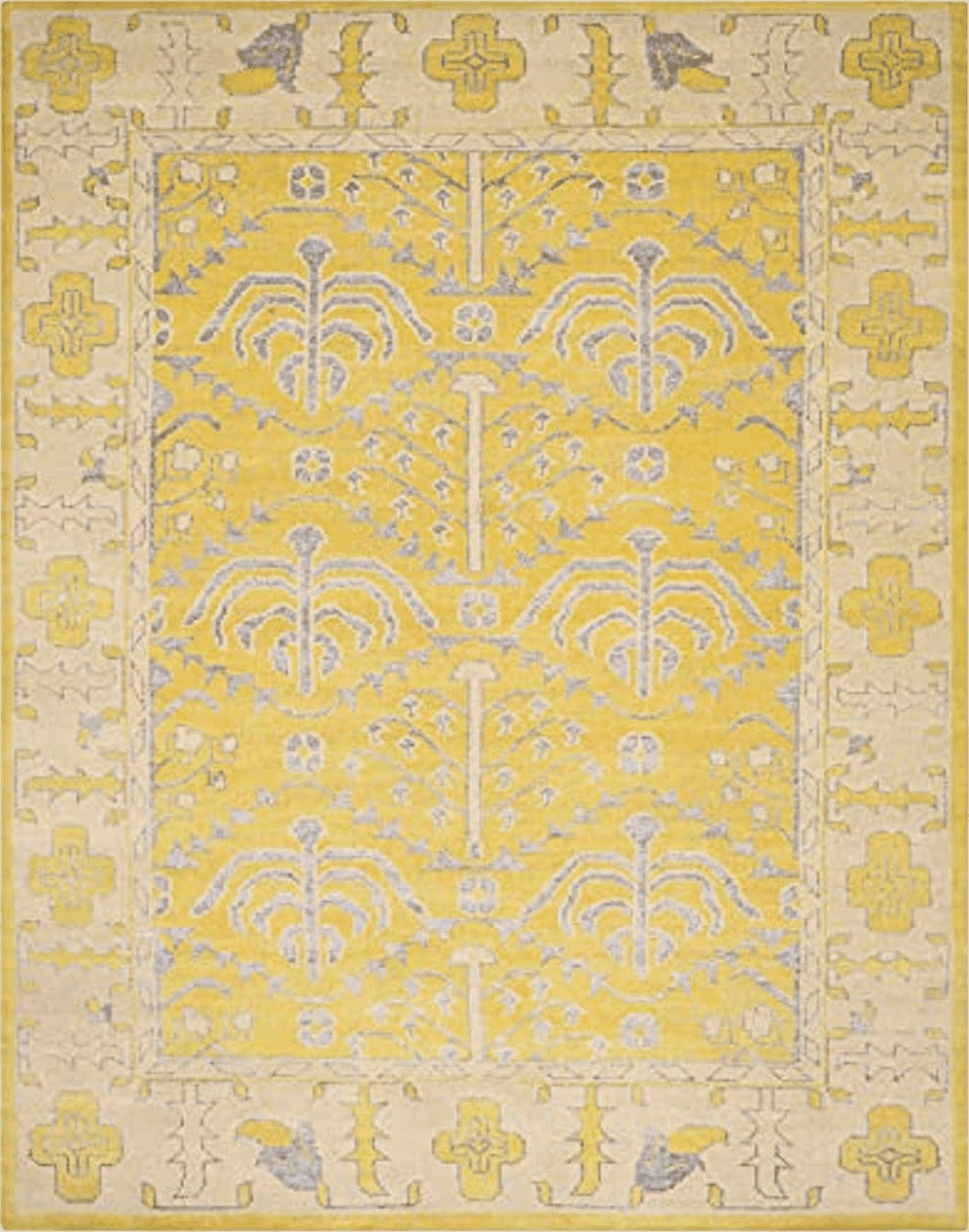 6x9 SAFAVIEH Stone Wash Collection 6' x 9' Yellow STW213A Hand-Knotted Premium Wool & Viscose Area Rug