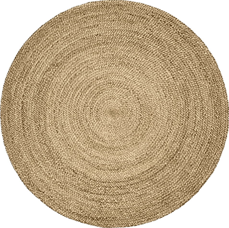 Round All Rounds/Square FRELISH DECOR Handwoven Jute Area Rug - 10 feet Round - Natural Yarn - Rustic Vintage Beige Braided Reversible Rug - Eco Friendly Rugs for Bedroom - Kitchen - Living Room - Farmhouse (10' Round)