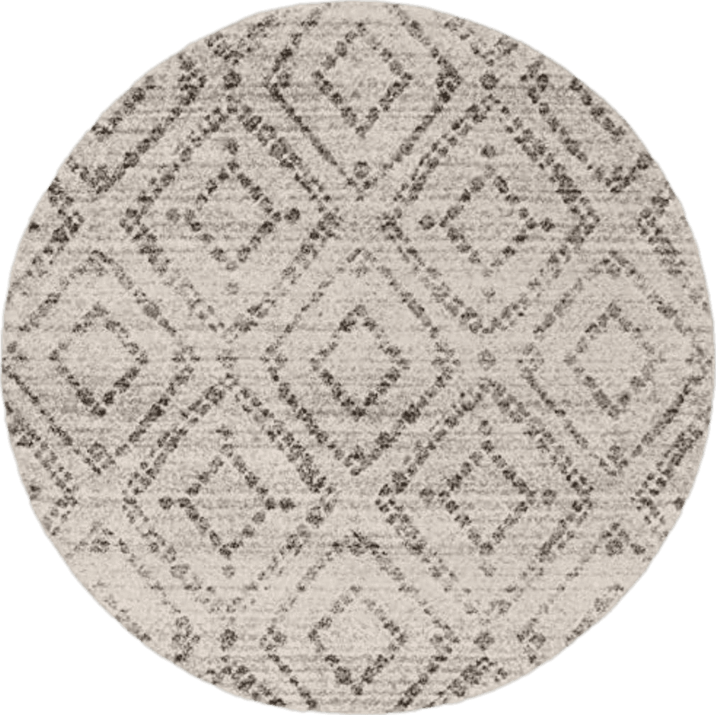 Round All Rounds/Square SAFAVIEH Adirondack Collection Area Rug - 10' Round, Light Grey & Grey, Modern Diamond Distressed Design, Non-Shedding & Easy Care, Ideal for High Traffic Areas in Living Room, Bedroom (ADR131C)