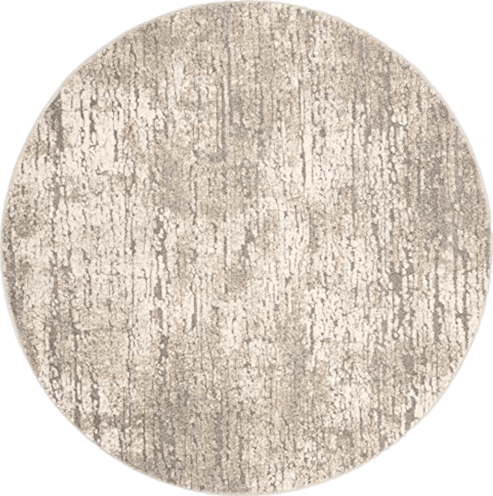 SAFAVIEH Spirit Collection 8' Round Taupe/Ivory SPR126E Modern Abstract Non-Shedding Area Rug