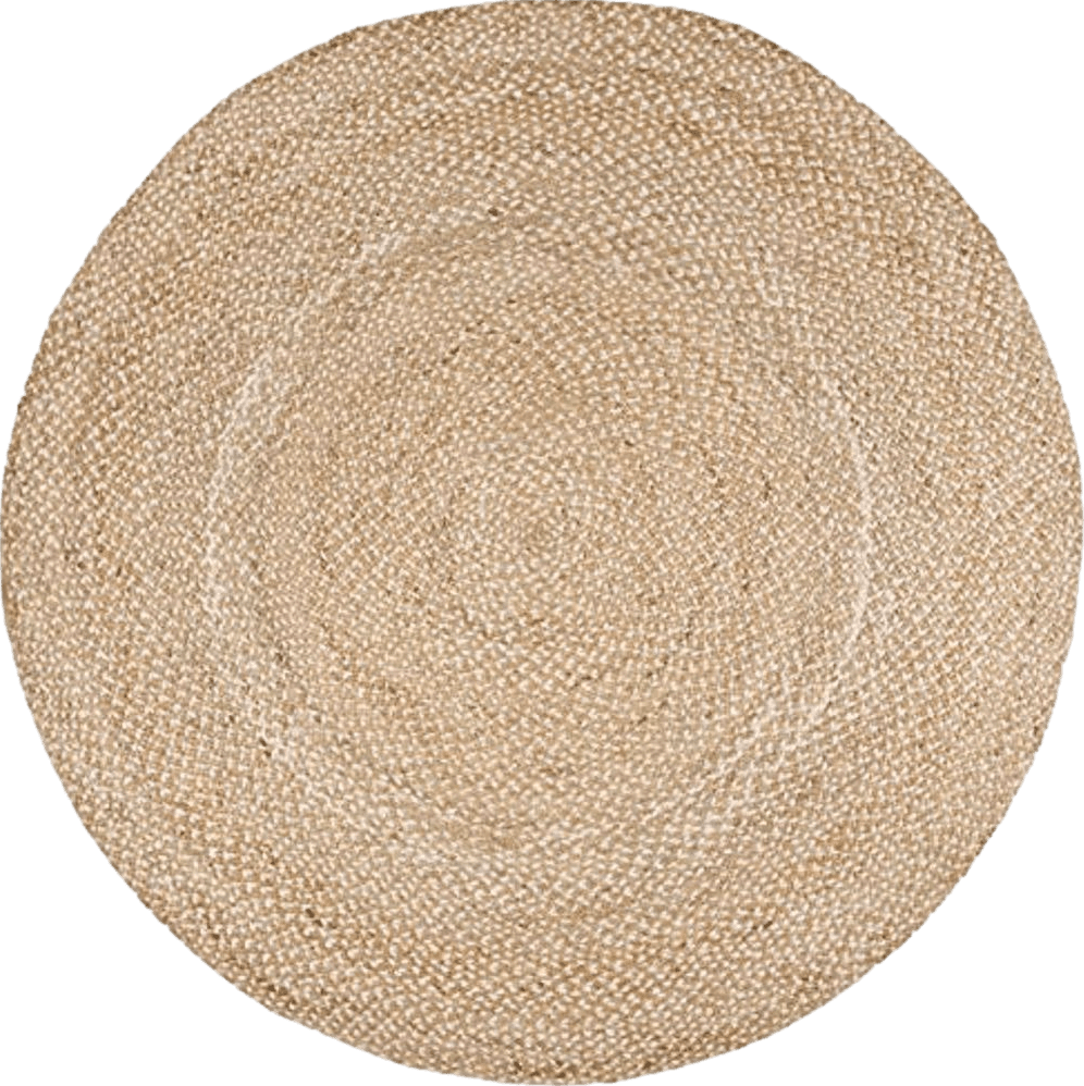 SAFAVIEH Natural Fiber Collection Area Rug - 10' Round, Natural & Ivory, Handmade Boho Charm Braided Jute, Ideal for High Traffic Areas in Living Room, Bedroom (NF804B)