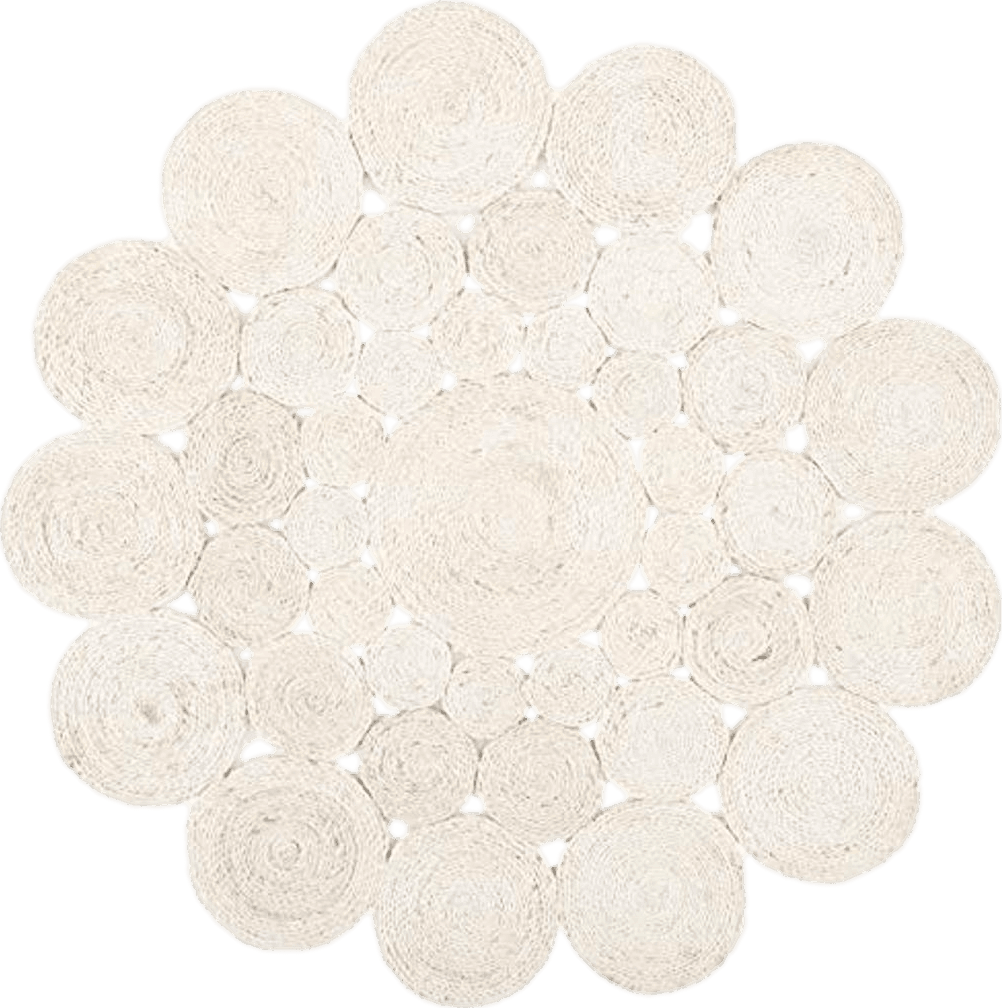 SAFAVIEH Natural Fiber Collection 8' Round Ivory NF363B Handmade Boho Charm Farmhouse Premium Jute Living Room Dining Bedroom Foyer Area Rug