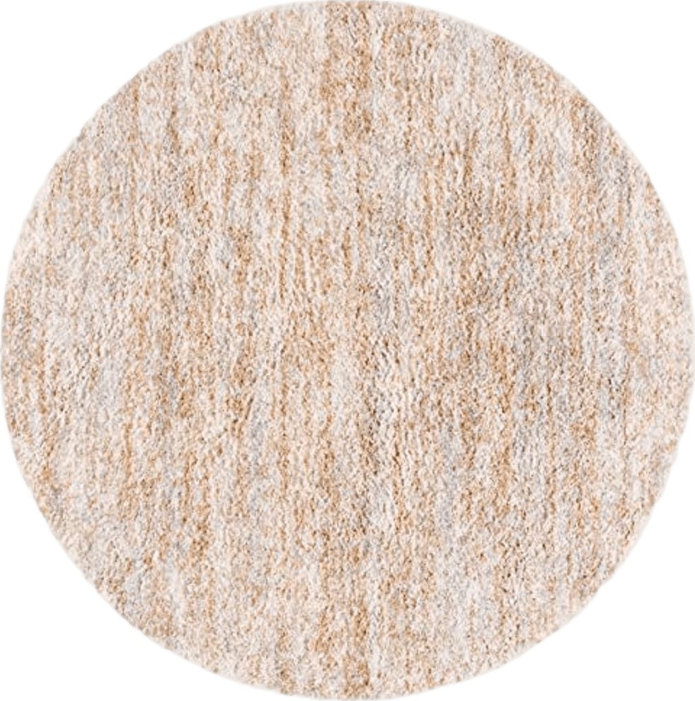 Round All Rounds/Square SAFAVIEH Berber Shag Collection Area Rug - 7' Round, Ivory & Light Gold, 1.2-inch Thick Ideal for High Traffic Areas in Living Room, Bedroom (BER563D)