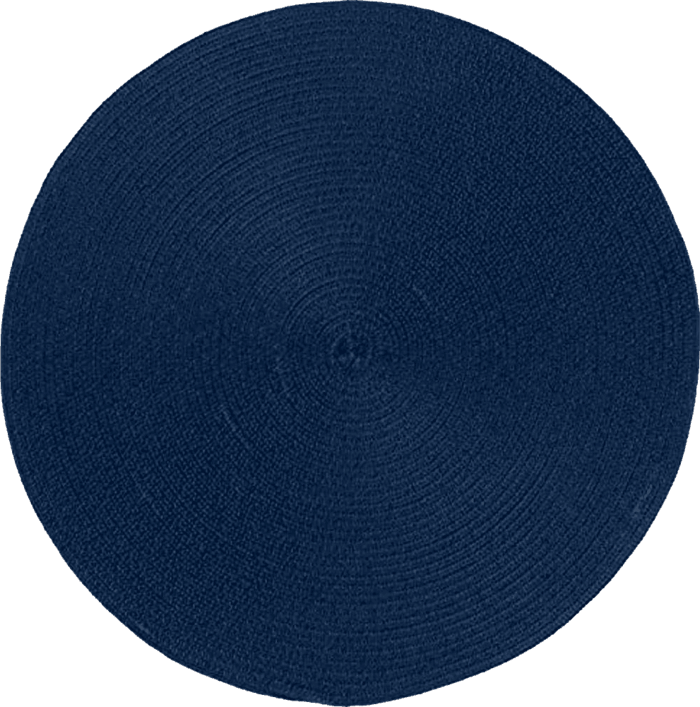 Round All Rounds/Square SAFAVIEH Braided Collection Area Rug - 7' Round, Navy, Handmade Country Farmhouse, Ideal for High Traffic Areas in Living Room, Bedroom (BRD402N)