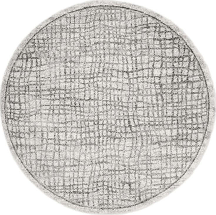 Round All Rounds/Square SAFAVIEH Adirondack Collection 8' Round Silver / Ivory ADR103B Modern Abstract Non-Shedding Living Room Bedroom Area Rug