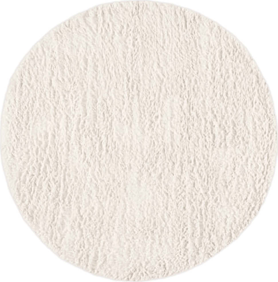 SAFAVIEH Flokati Shag Collection 6' Round Ivory FLK150A Handmade Premium Wool 1.5-inch Thick Area Rug