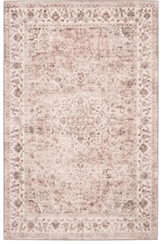 tchdio 8x10 Machine Washable Area Rug for Living Room Rugs for Bedroom 8x10 Area Rugs Washable Rug Carpet Vintage Rug Floral, Washable Kitchen Rugs Non Slip Foldable Area Rug Vintage Rugs, Pink