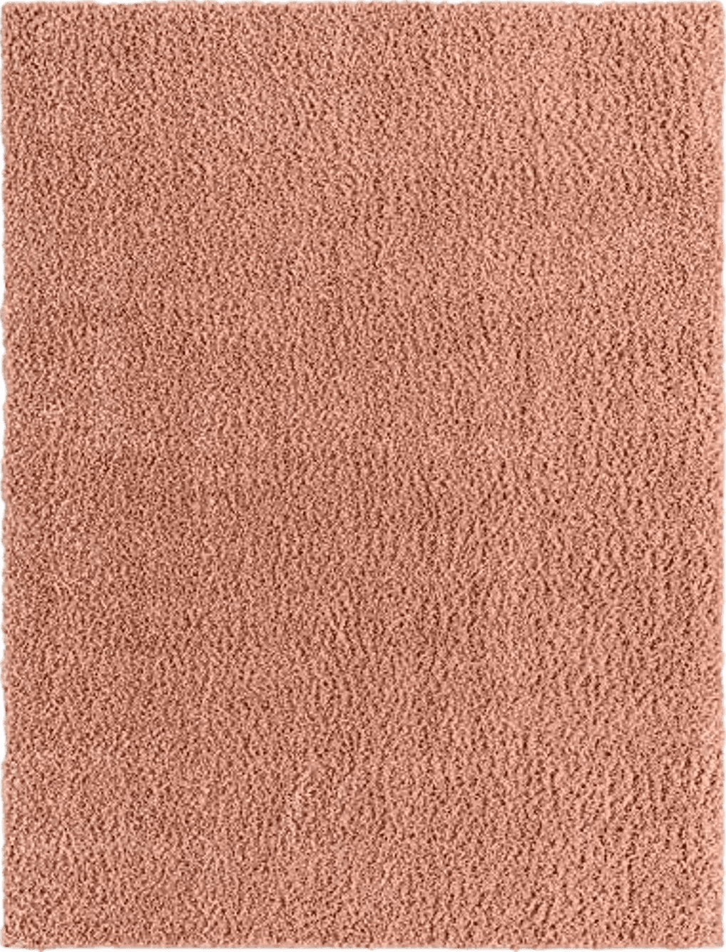 Rugs.com Zermatt Shag Collection Rug – 8' x 10' Dusty Rose Shag Rug Perfect for Living Rooms, Large Dining Rooms, Open Floorplans