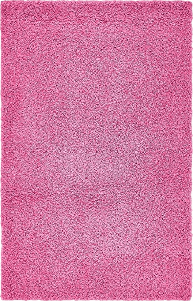 Unique Loom Solid Shag Collection Area Rug (5' 3" x 8' Rectangle, Taffy Pink)