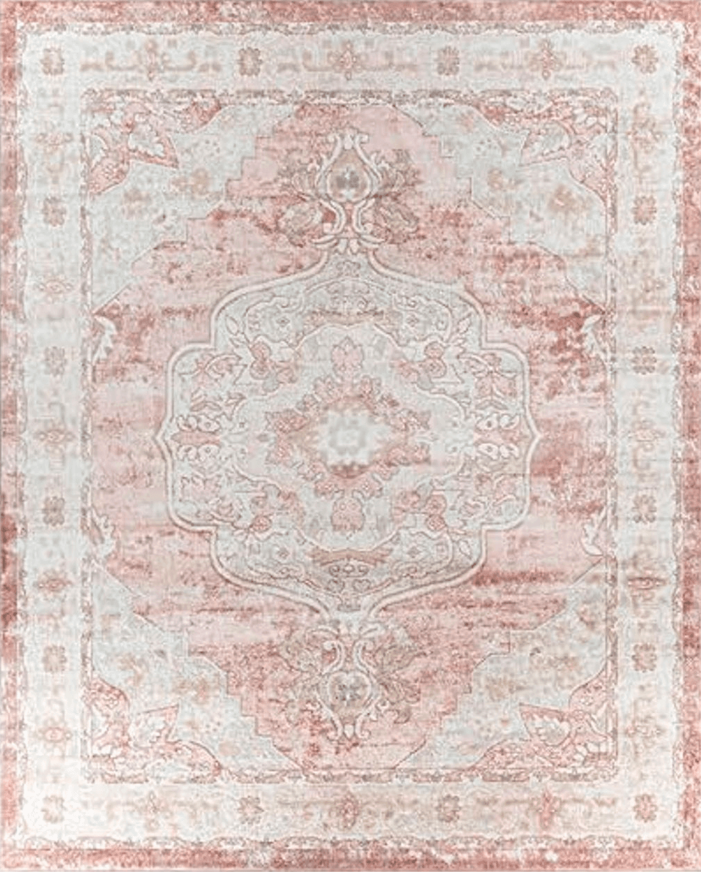 Livabliss Bilal Traditional Medallion Area Rug, 9'2" x 12', Rose