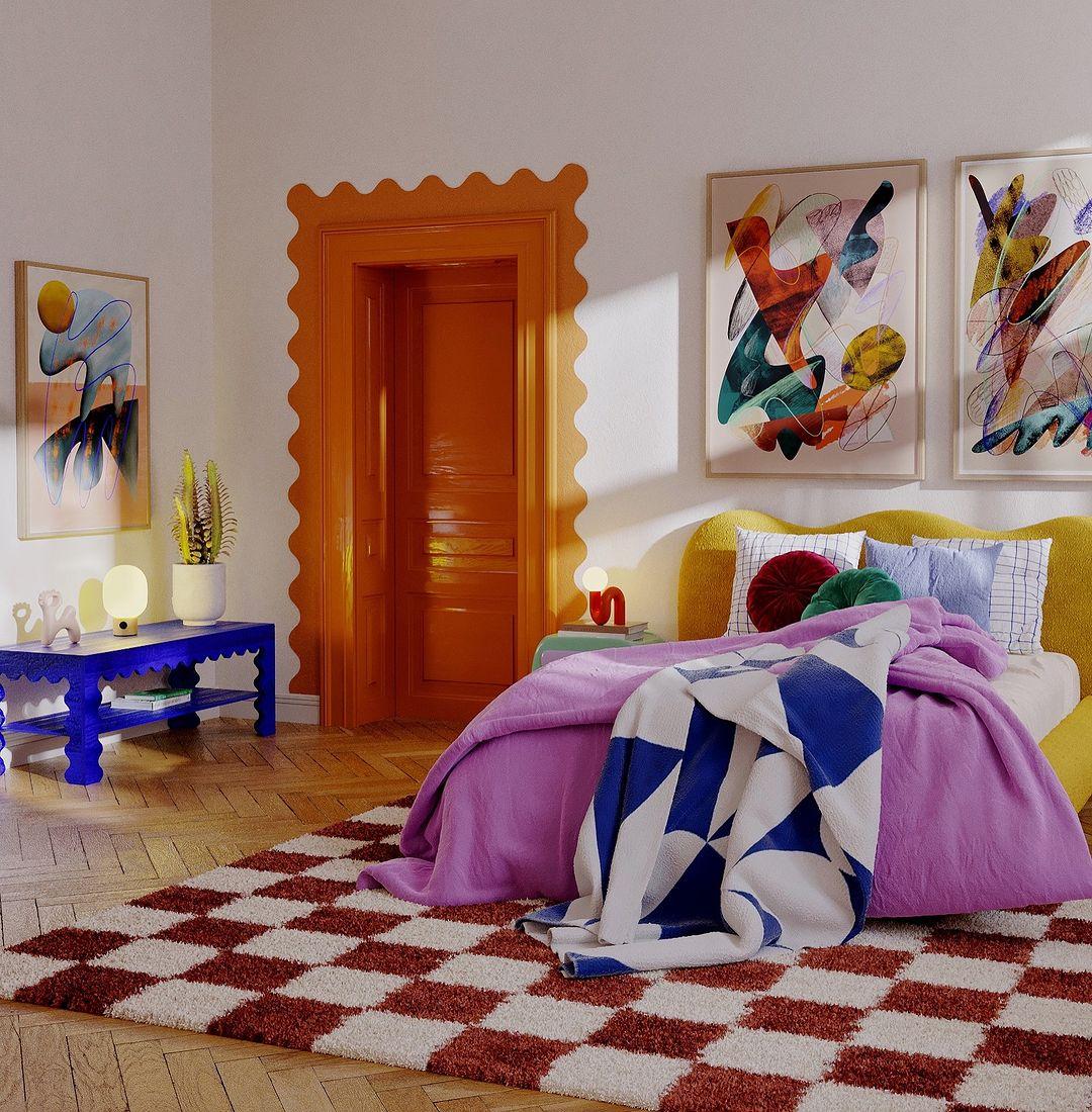 Colorful shag rugs
