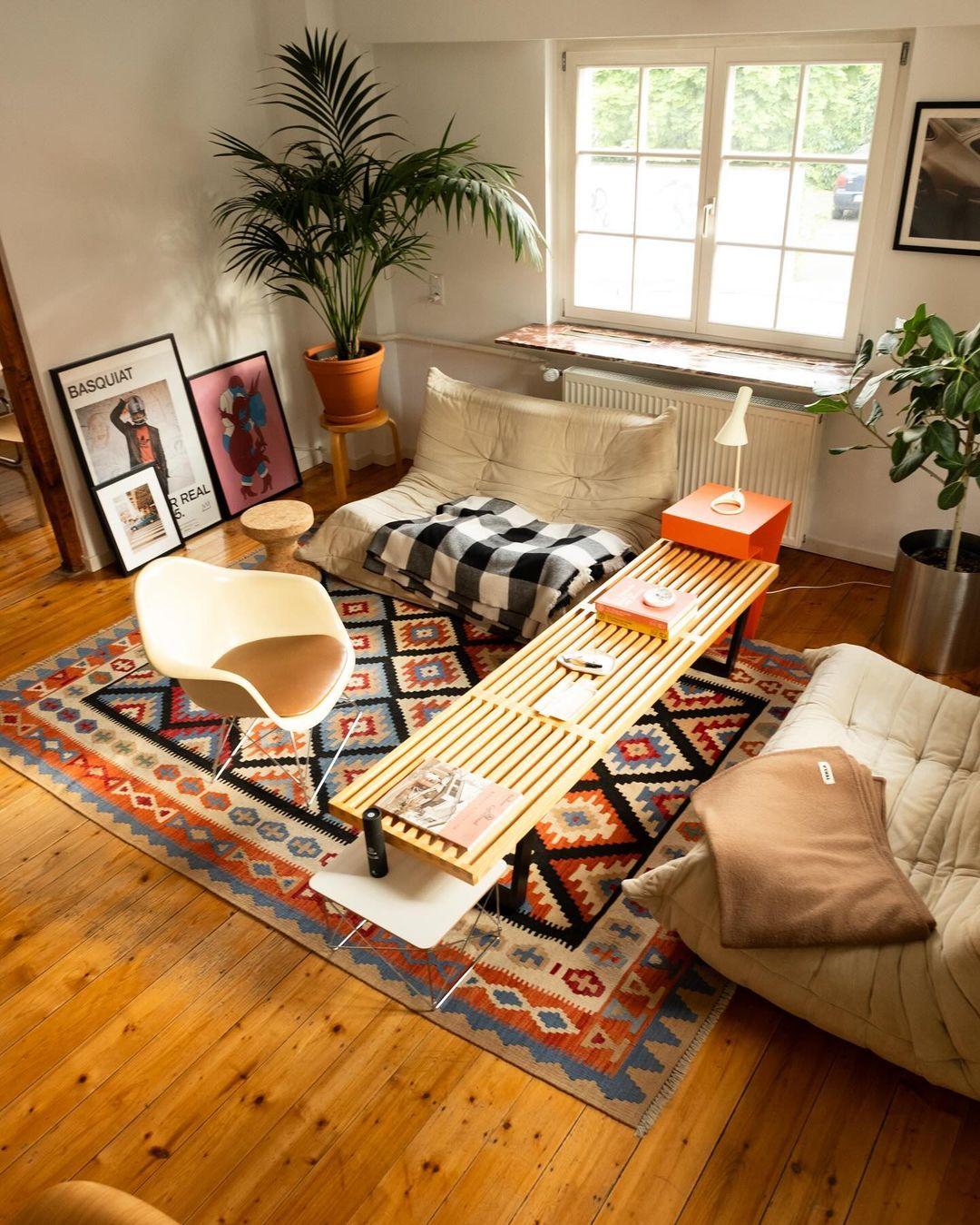 Colorful geometric rugs