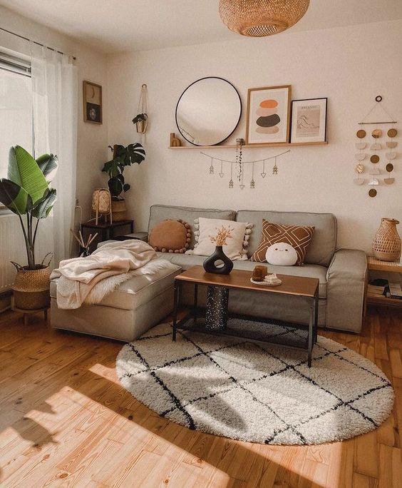 Round living room rugs