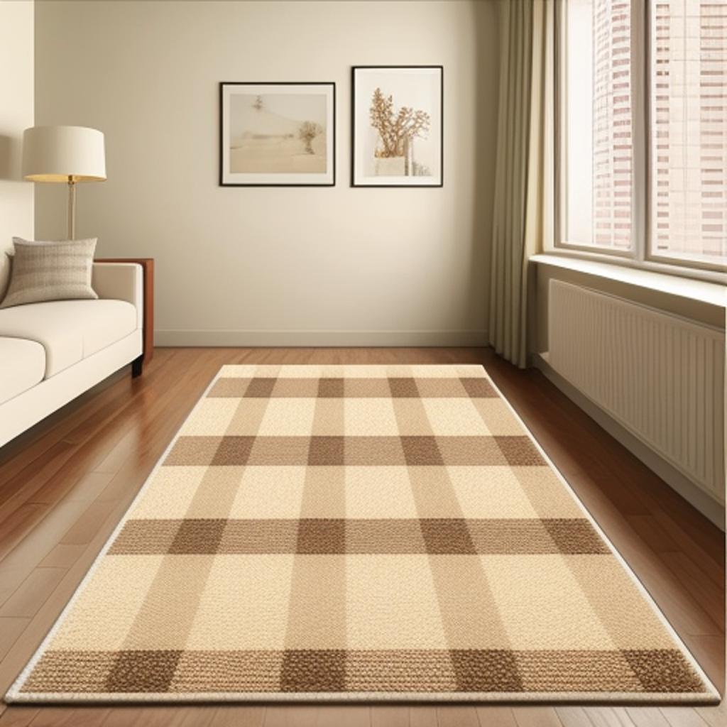 Abani Rugs Beige Arch Pattern Knot Modern Print Premium Area Rug -  Contemporary No-Shed Neutral 5'3” x 7'6” (5'x8') Bedroom Rug