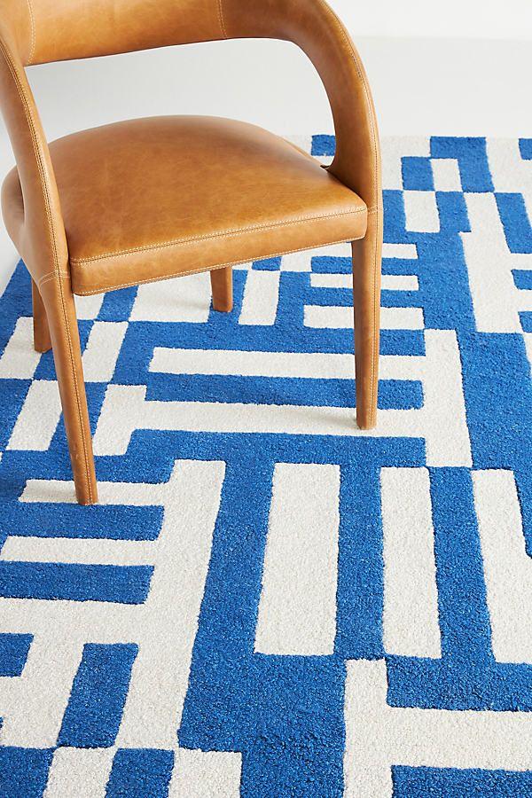 Blue Geometric Rug