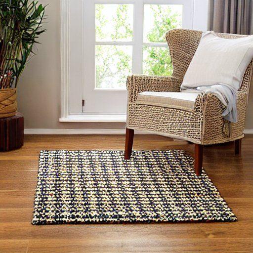 Checkered Jute Rug