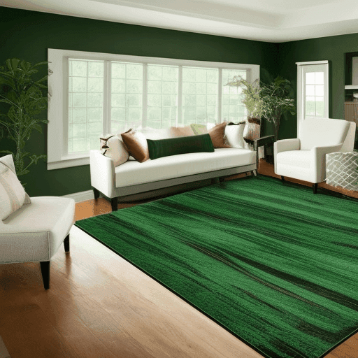 Dark green area rugs