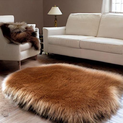 Faux fur area rugs
