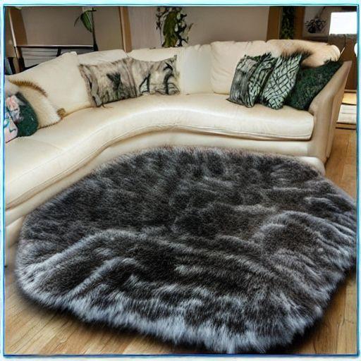 Faux rabbit fur rugs
