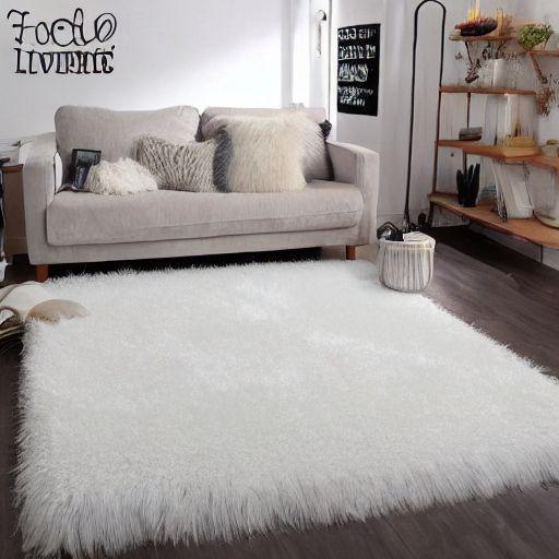 Fluffy rug for living room