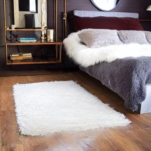 Fluffy rug for the bedroom