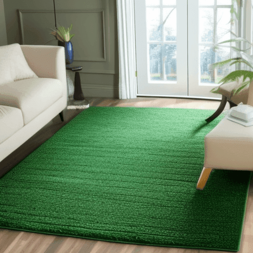 Green area rug