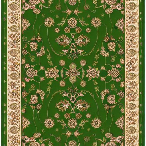 Green oriental rug