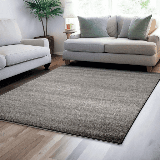 Grey plush area rug 8x10