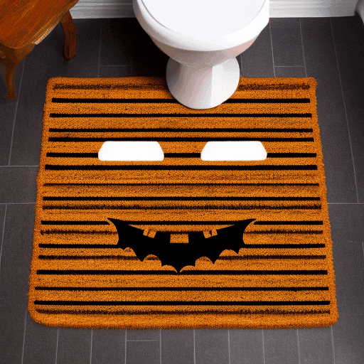 Halloween bathroom rug