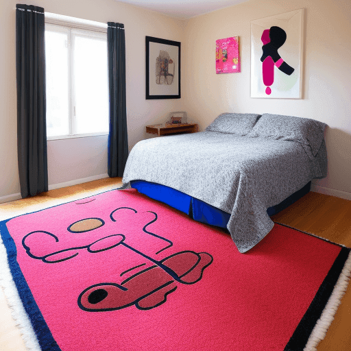 Kaws bedroom rug