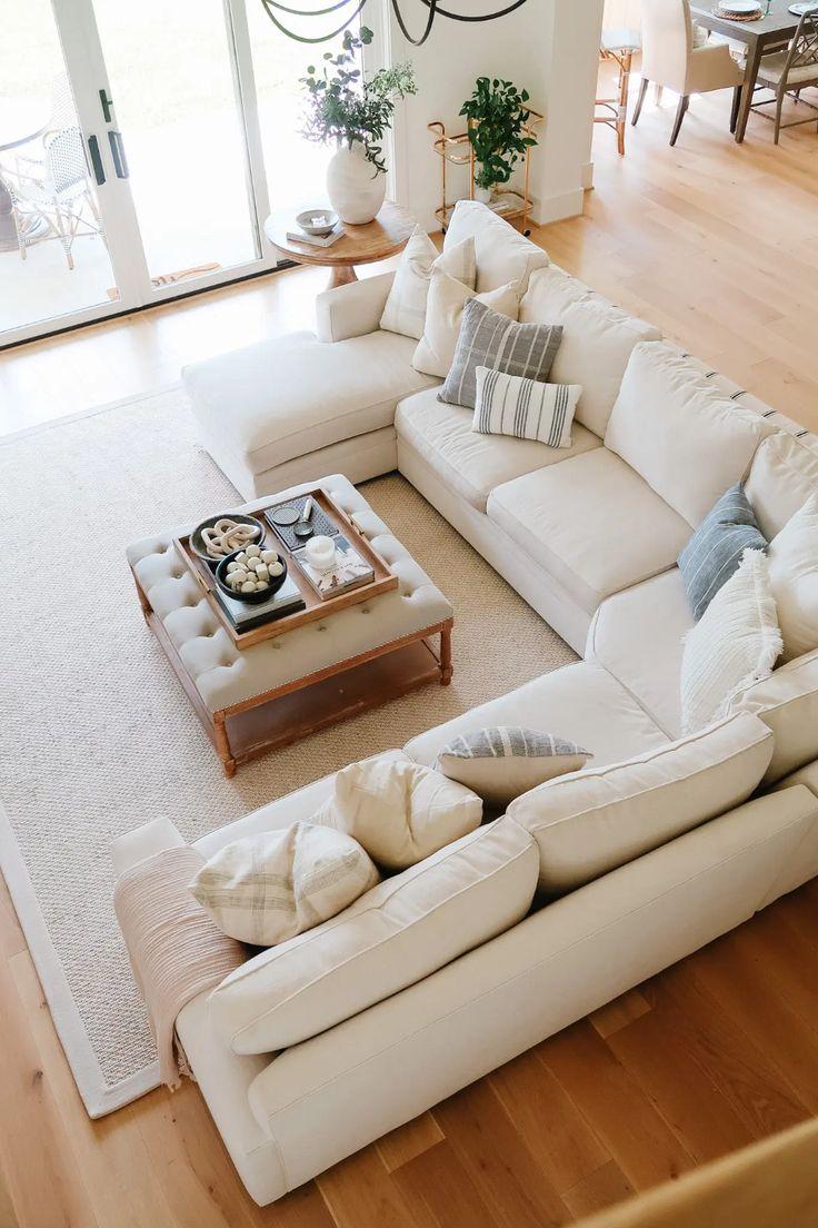 How To Choose The Living Room Correct Size Rug For Sectional Couch? -  Dingmun