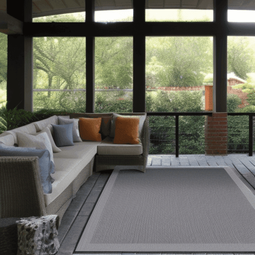 Modern Grey Outdoor Area Rug