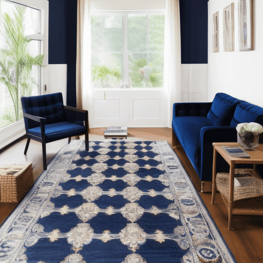 Navy blue area rugs