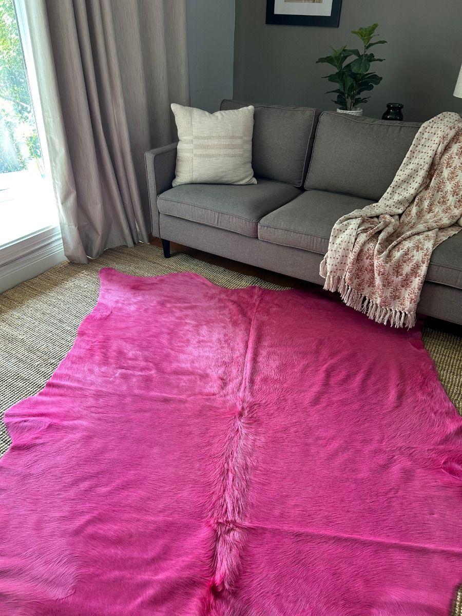 Pink Cowhide Rug